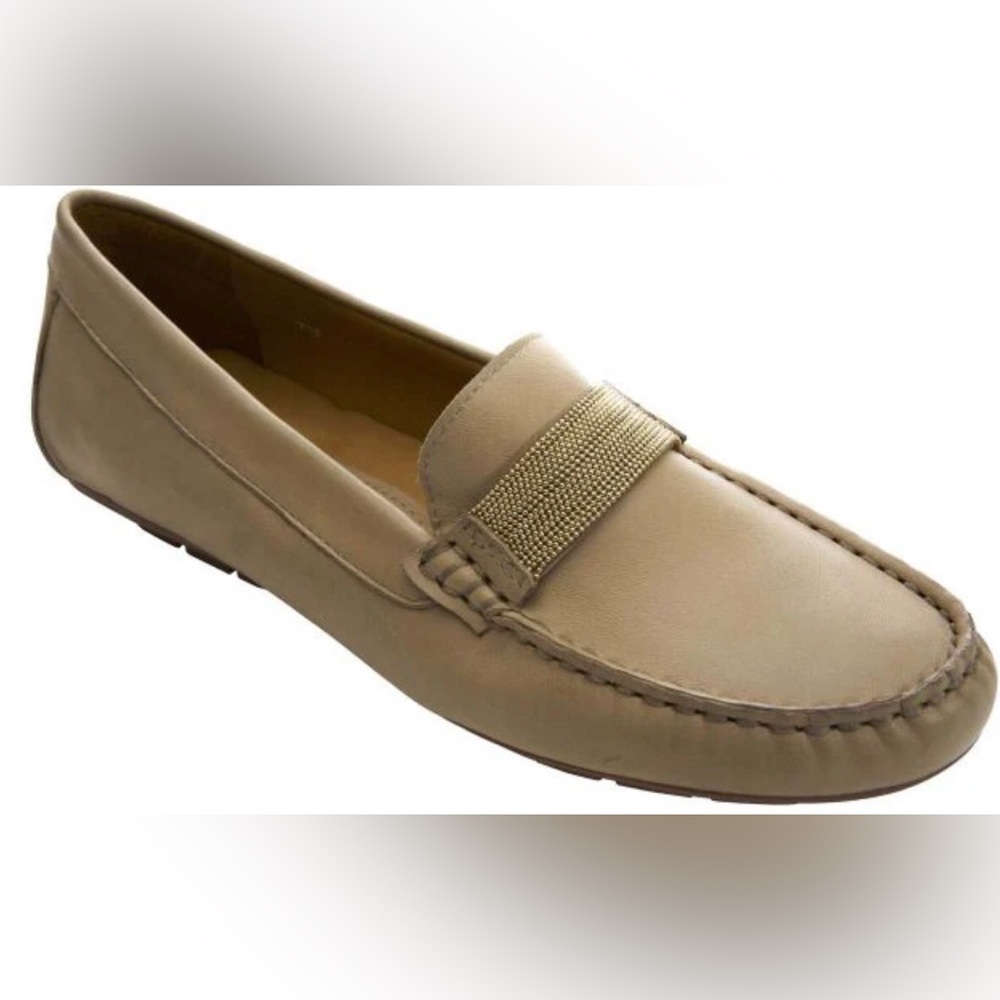 Vaneli Cream Loafers with Metallic Strap Size 7 Medium.Excellent Condition. - Picture 6 of 11